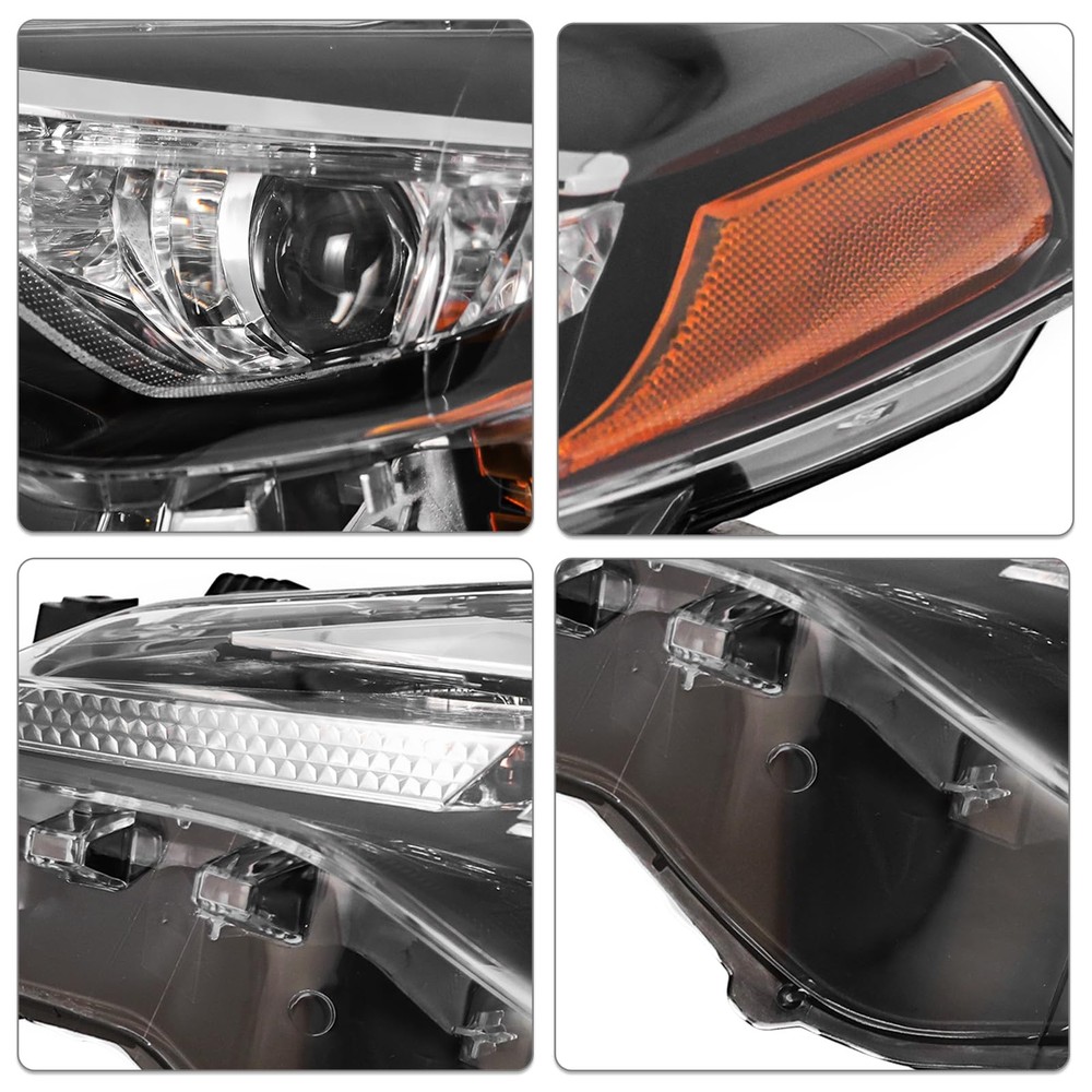 Headlight Assembly for 2017-2019 Corolla Projector LED Passenger Driver Side