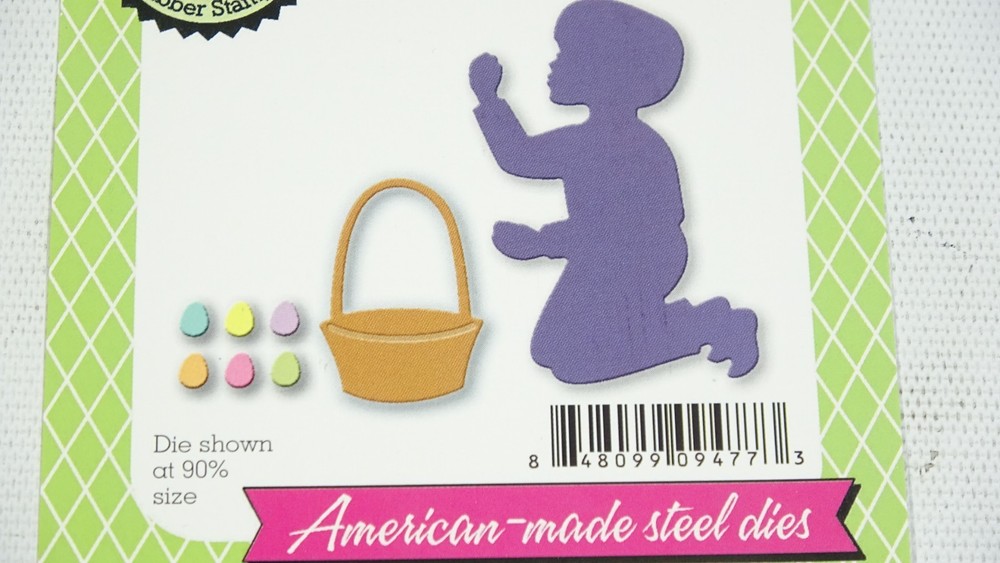 Impression Obsession io Easter Basket With Boy And Eggs DIE261-G
