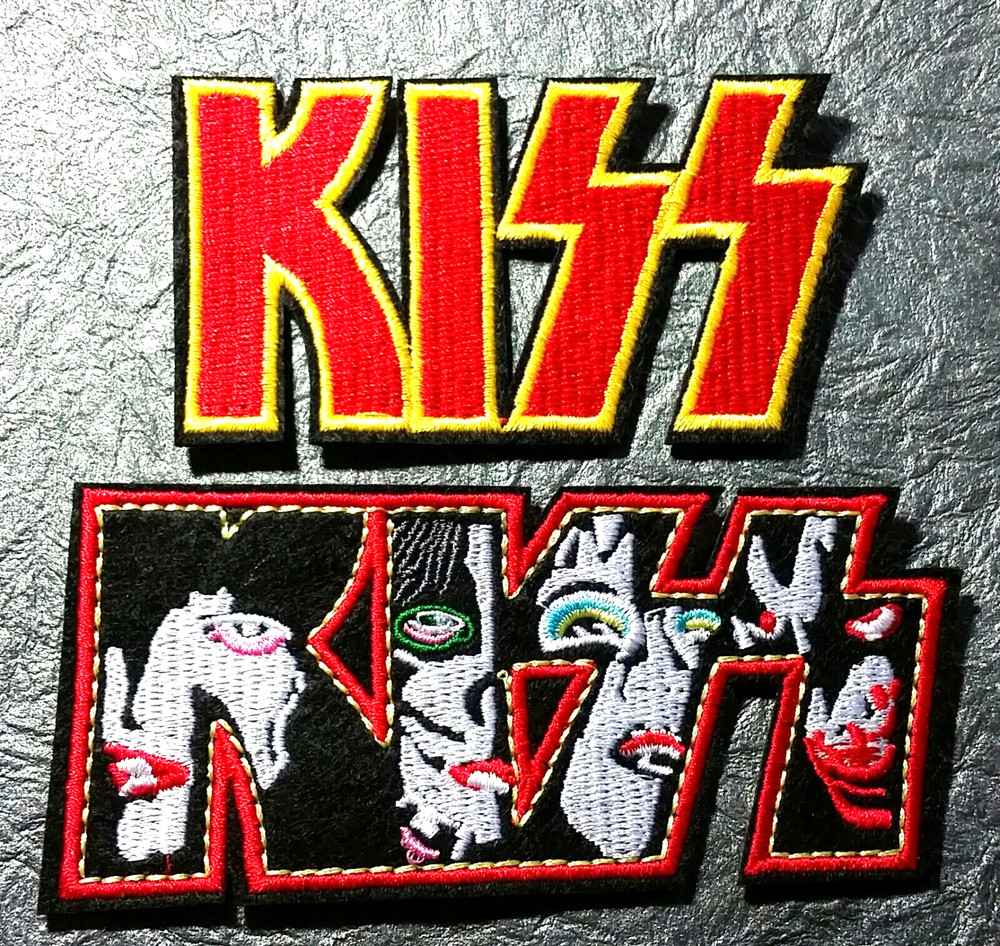 KISS Rock Band Embroidered PATCHES  Iron on New 4" Jean Simmons