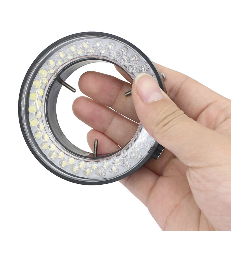 110V-240V 60 LED Purple UV Light Source Microscope Ring Light Lamp Illuminator