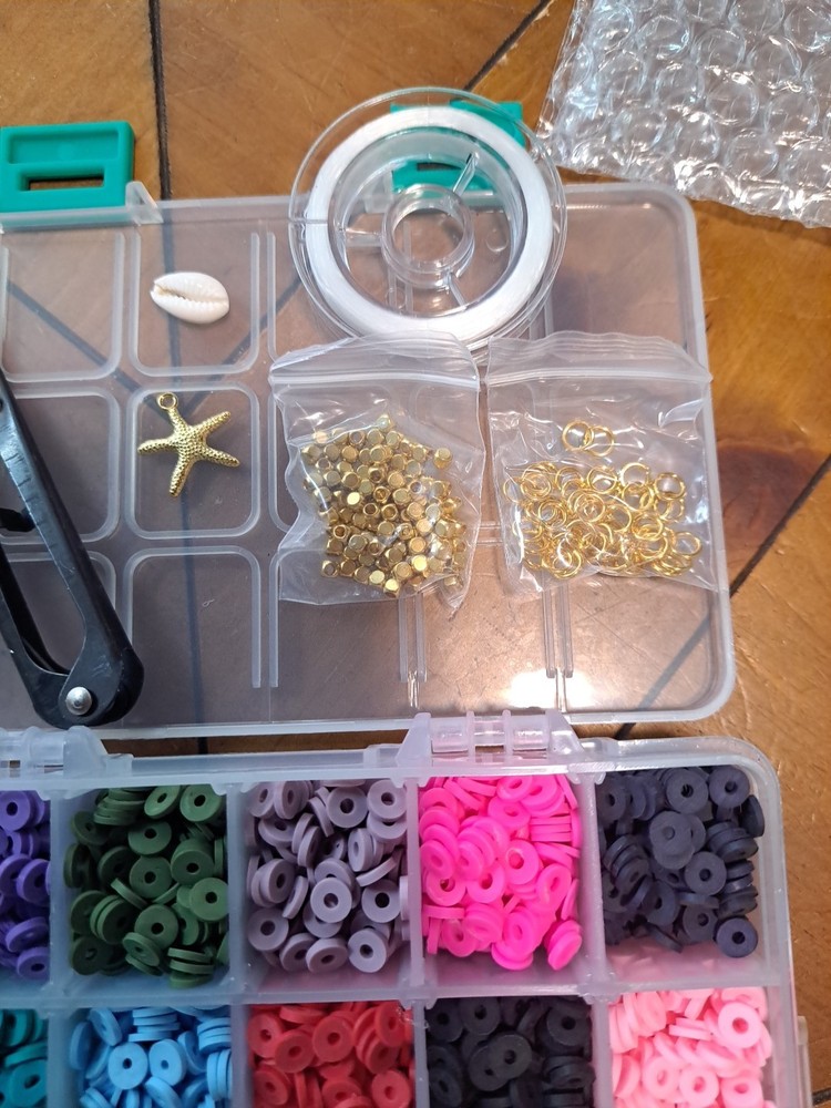 Jewelry Making Kit. starfish, shells 6mm