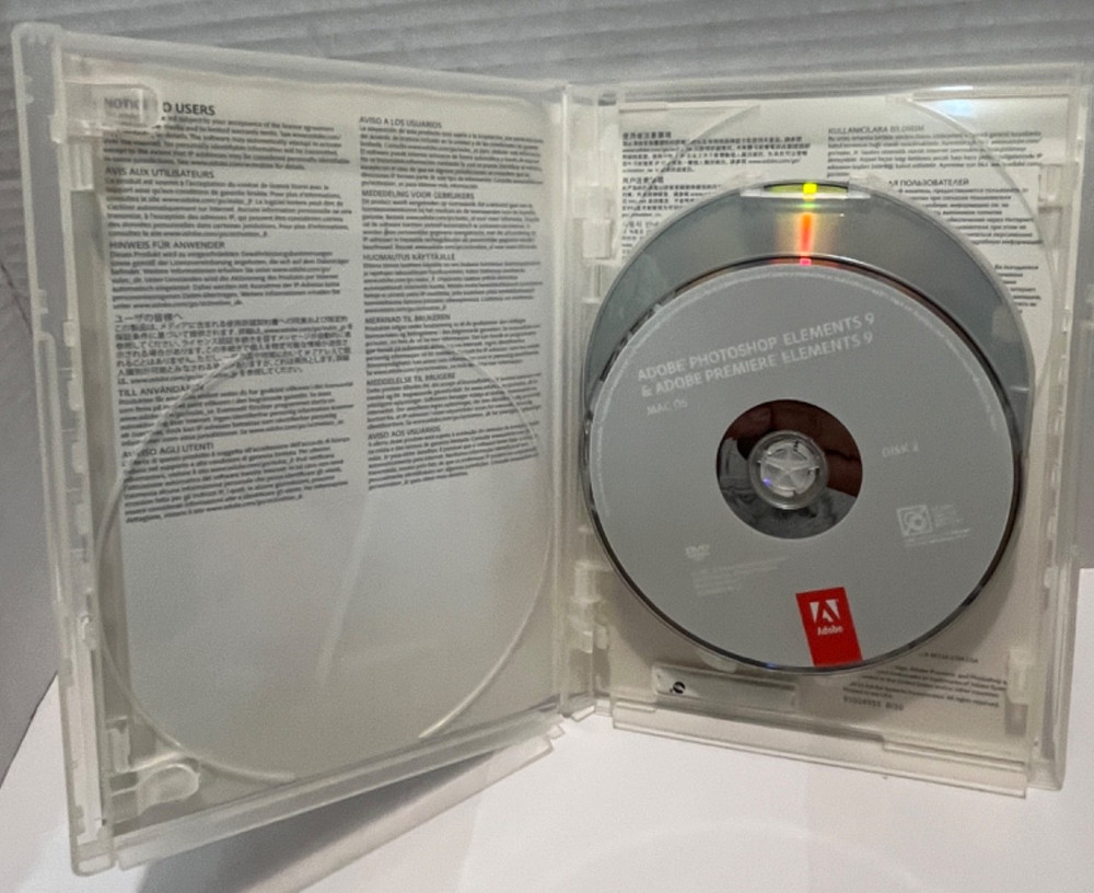 Adobe Photoshop Elements 9 & Premiere Elements 9 Bundle PC/Mac Complete w/ Seria