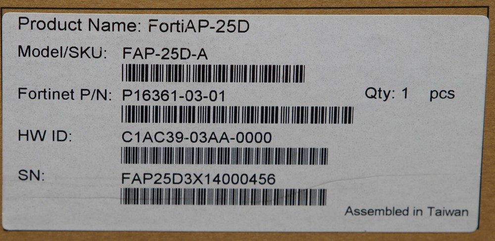 Fortinet FortiAP-25D Access Point (R27)
