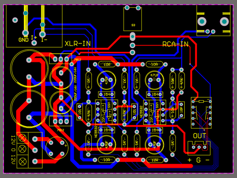 Mono Balanced Unbalanced Input To Balanced Output Board JRC5532