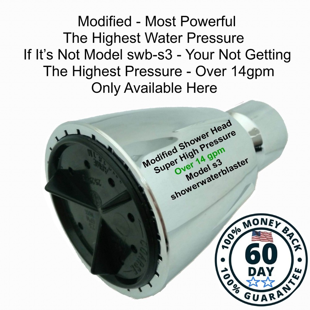 Super High Pressure Shower Head Over 14gpm Modified Approved Blasting Flow