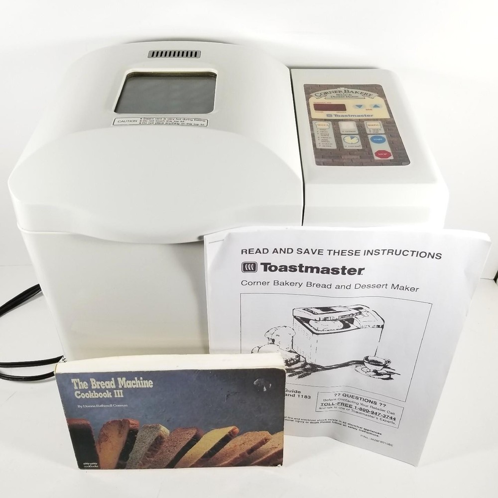 Toastmaster Corner Bakery Bread Maker Bread Box Dessert Machine 1183N & Cookbook