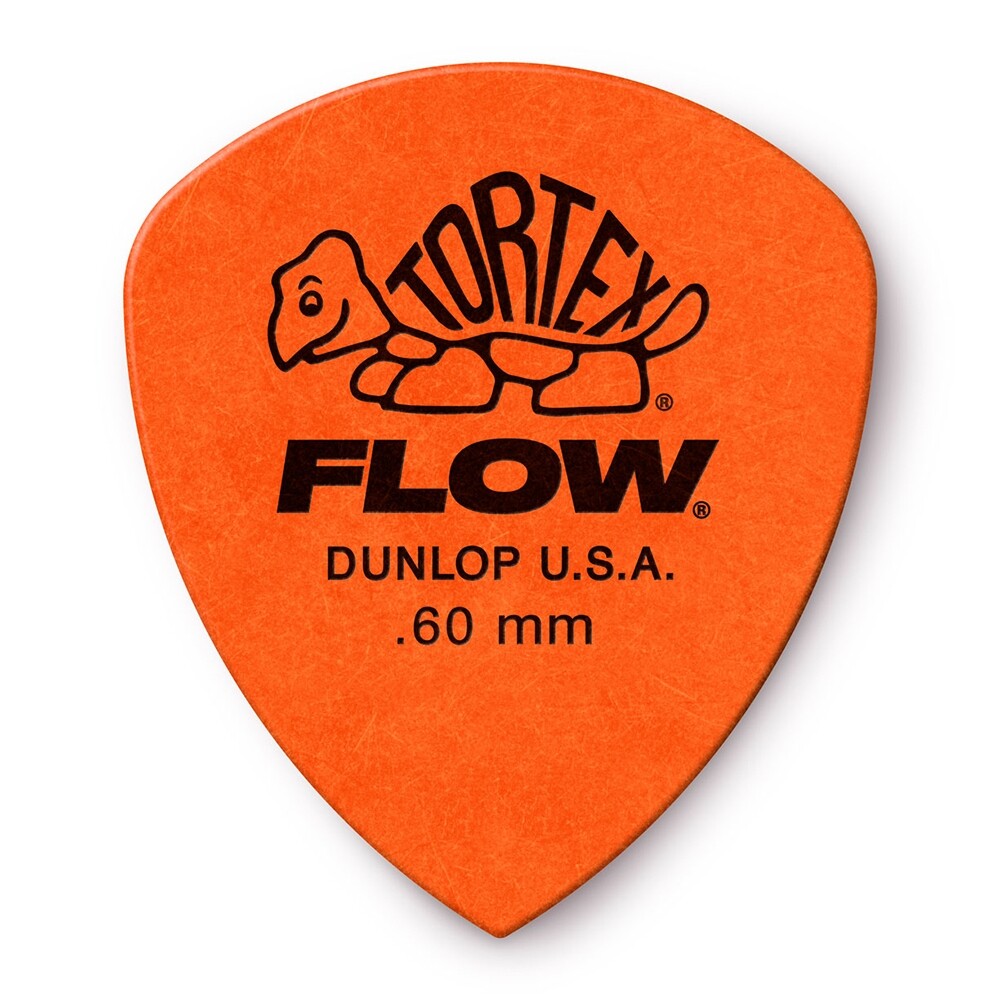Dunlop 558P060 Tortex Flow Standard Pack, 12 Picks, 0.60mm, Orange