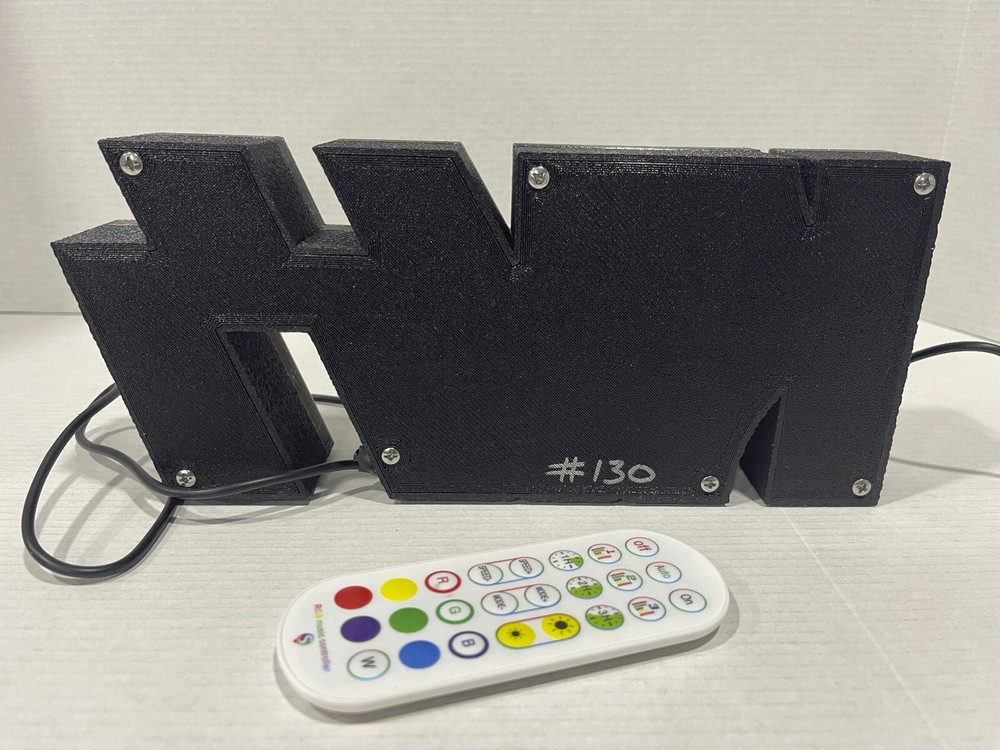 KISS light box, v3, Litho, with LED colored lights and built in Sound Sensor