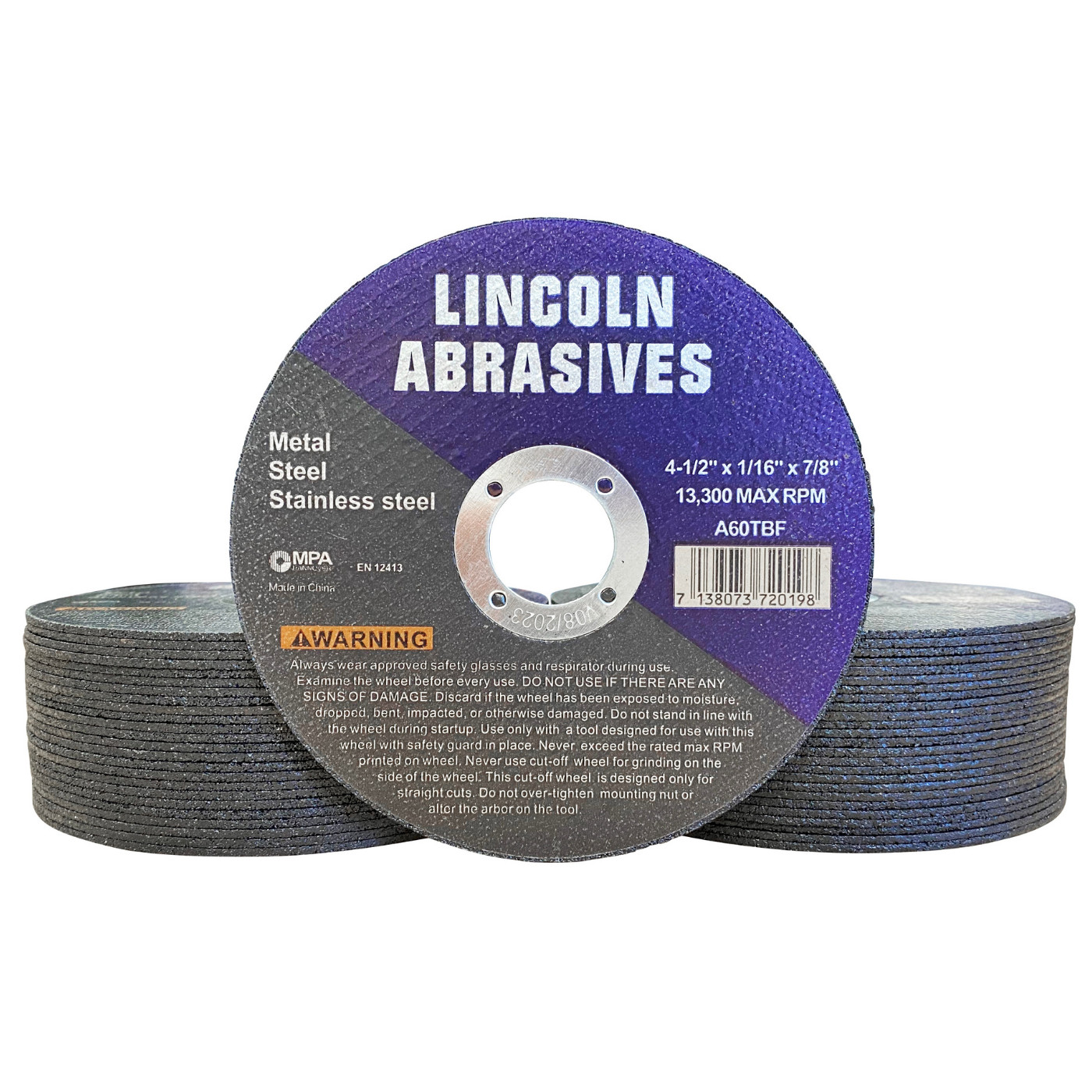 50 Pack 4-1/2" x 1/16" Cut-off Wheel 4.5 Cutting Discs Stainless Steel & Metal