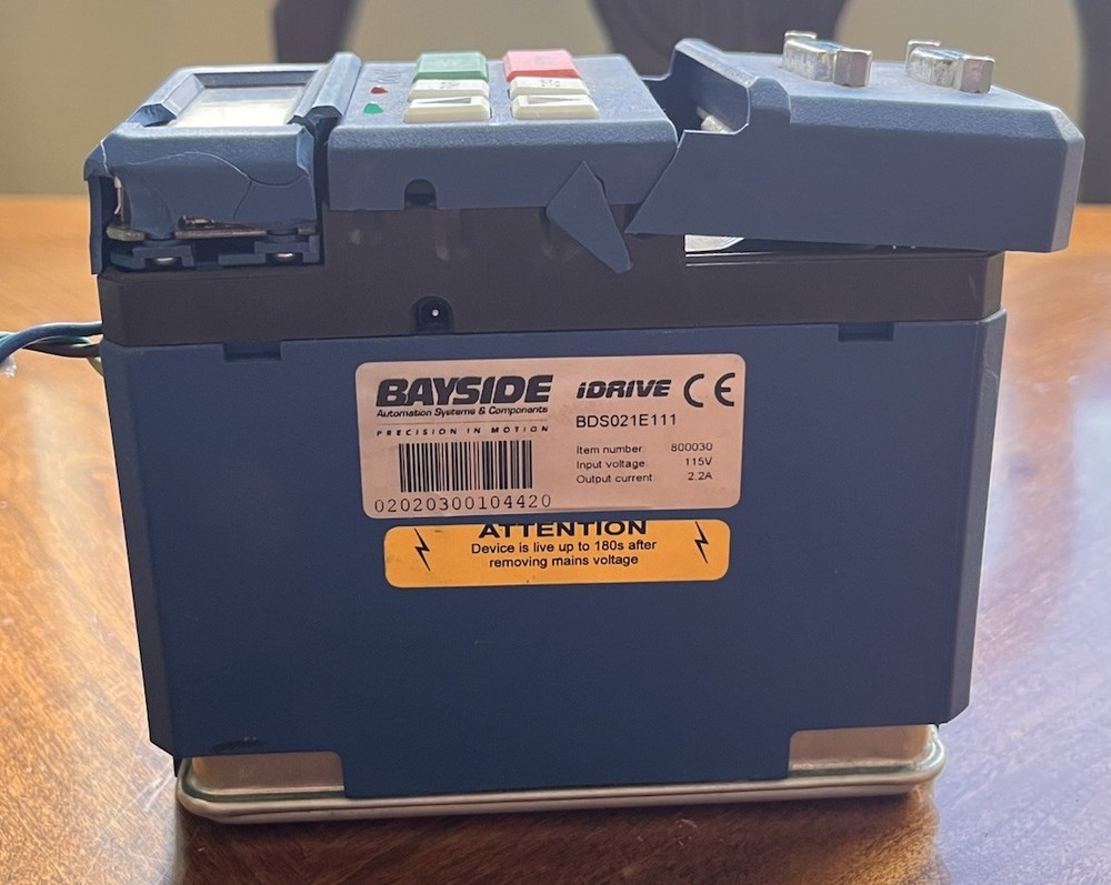 Parker Bayside IDRIVE Bds021e111 Controller Module W/ Bayside BM060-1C1D1 Motor