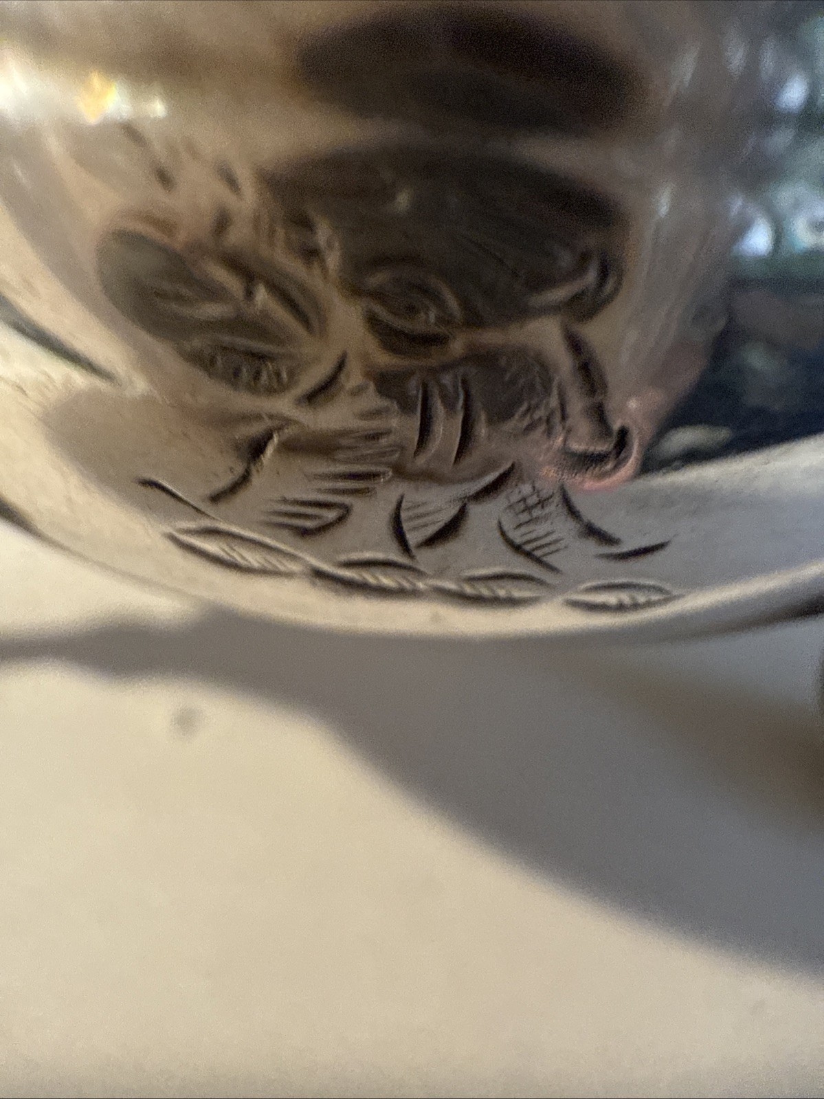 ANTIQUE SILVER PLATE SALT CELLAR WITH COBALT GLASS LINER-ENGLISH HALLMARKS