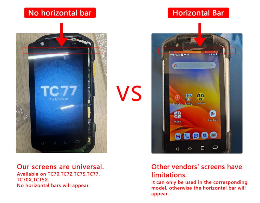NEW (Android Version) LCD Module W/Digitizer Touch Screen For ZEBRA TC77 Scanner