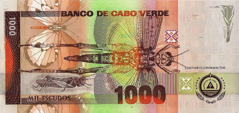 CAPE VERDE 1000 Escudos from 2002, P65, UNC