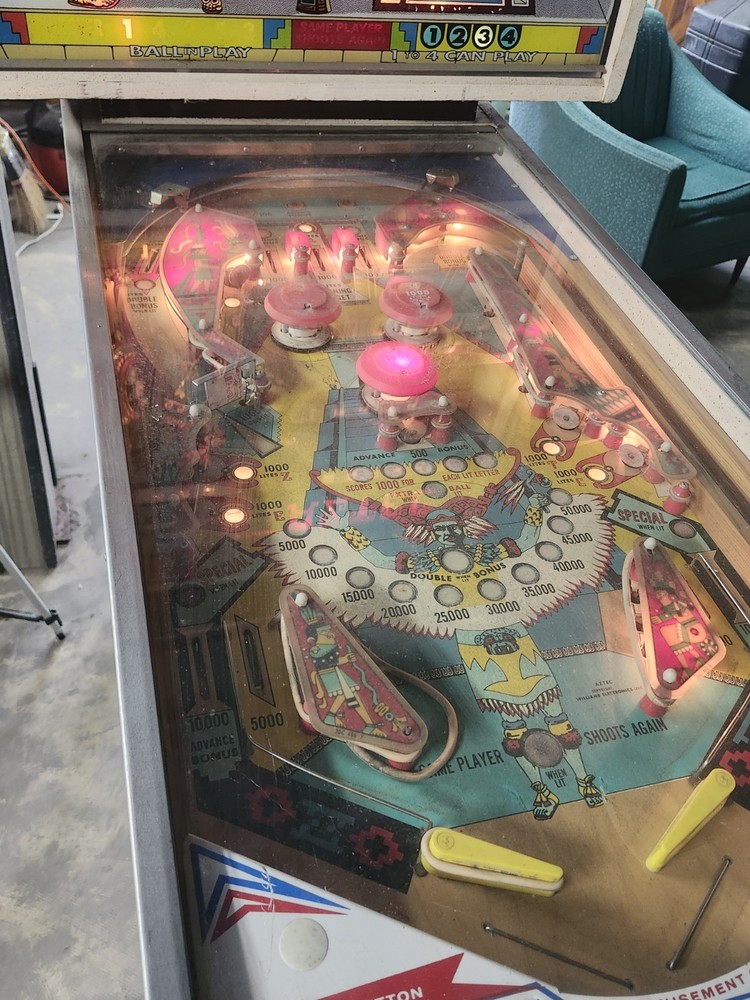 Williams Aztec Pinball Machine 1976