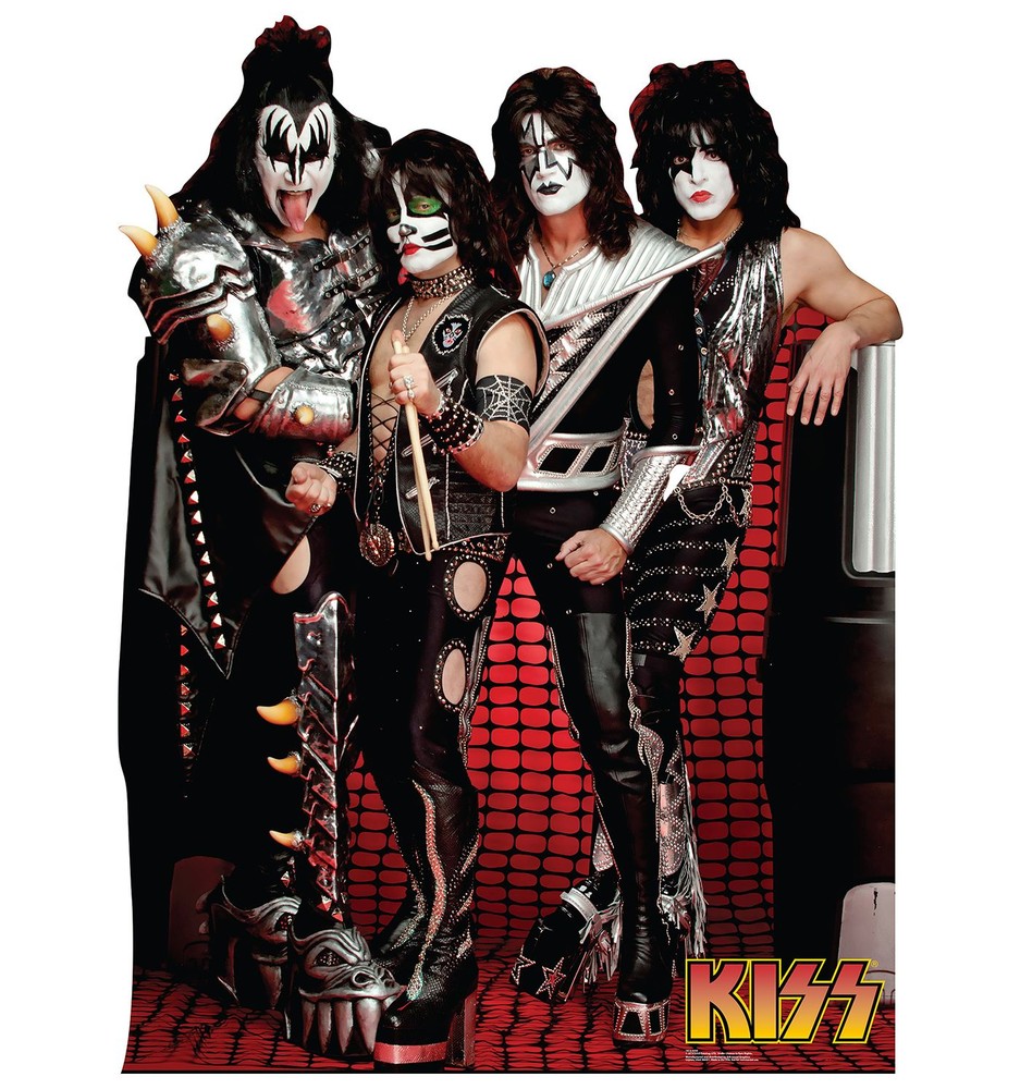 KISS GENE SIMMONS PAUL STANLEY LIFESIZE CARDBOARD STANDUP STANDEE CUTOUT POSTER