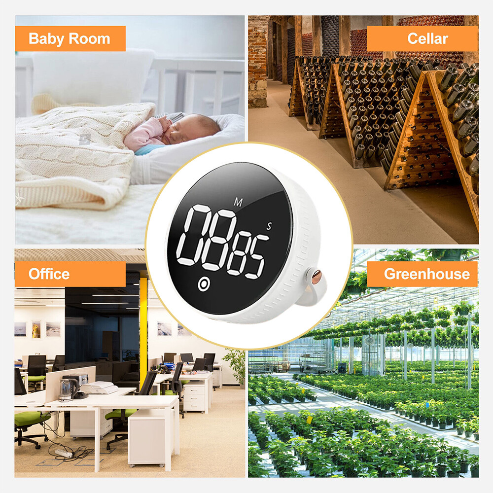 Large LED Display Magnetic Countdown Countup Timer Digital Kitchen Cooking Timer