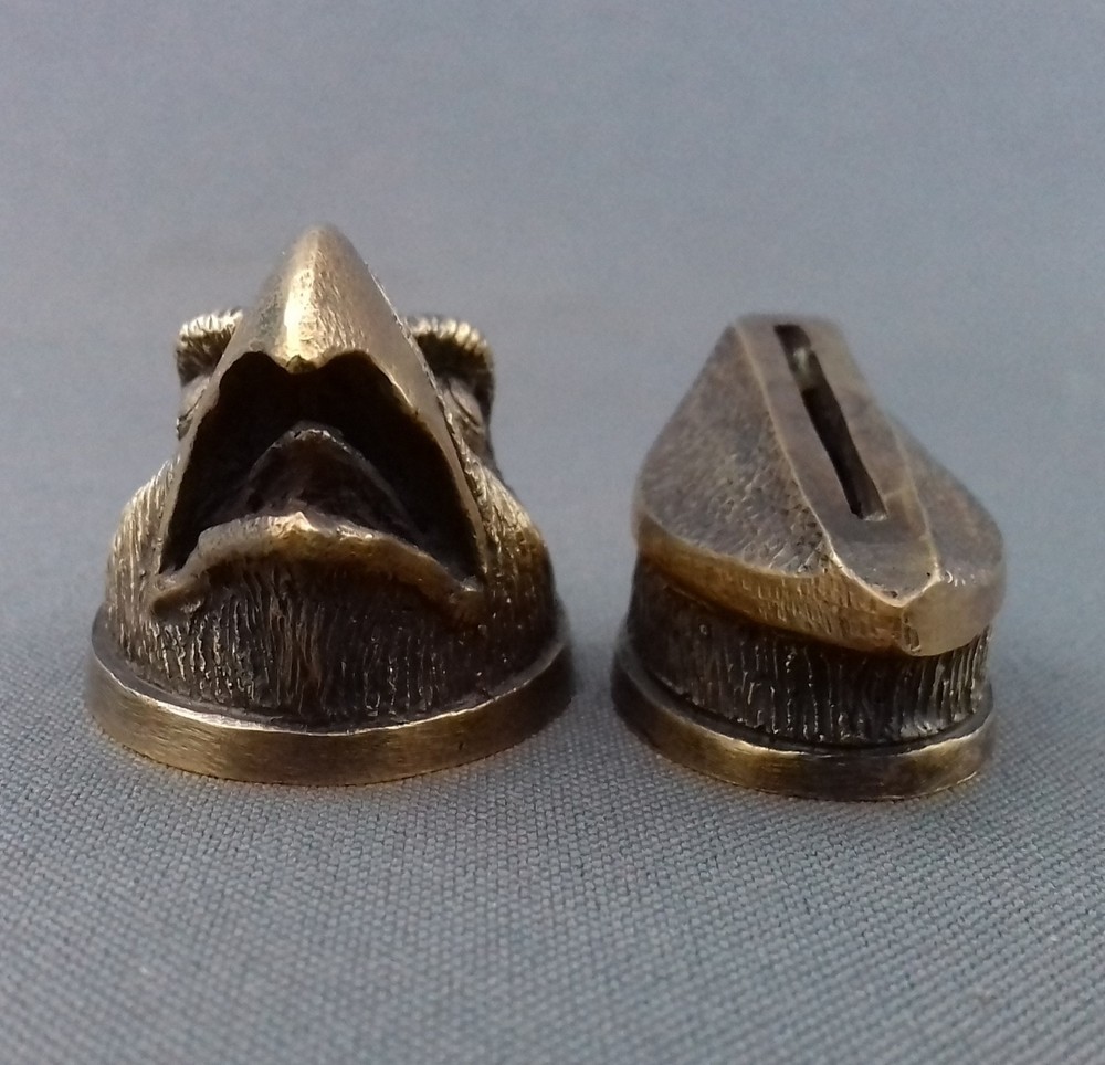 SET EAGLE SOLID BRONZE FINGER GUARD BOLSTER & POMMEL CUSTOM KNIFE MAKING
