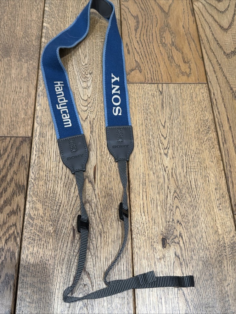 Vintage Blue Sony Handycam Camera Strap