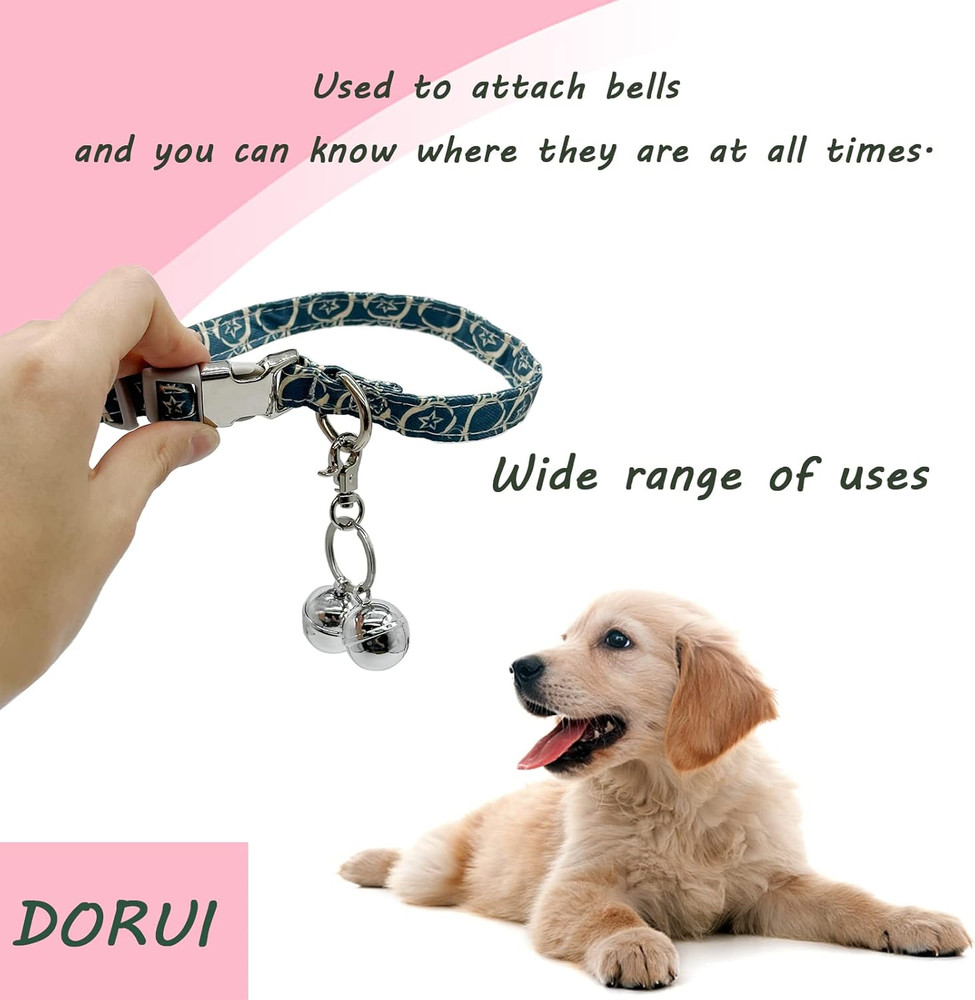 Dog Tag Clips 2 Pack Easy Change for Pet ID Tag Quick Clips Small Medium Large D