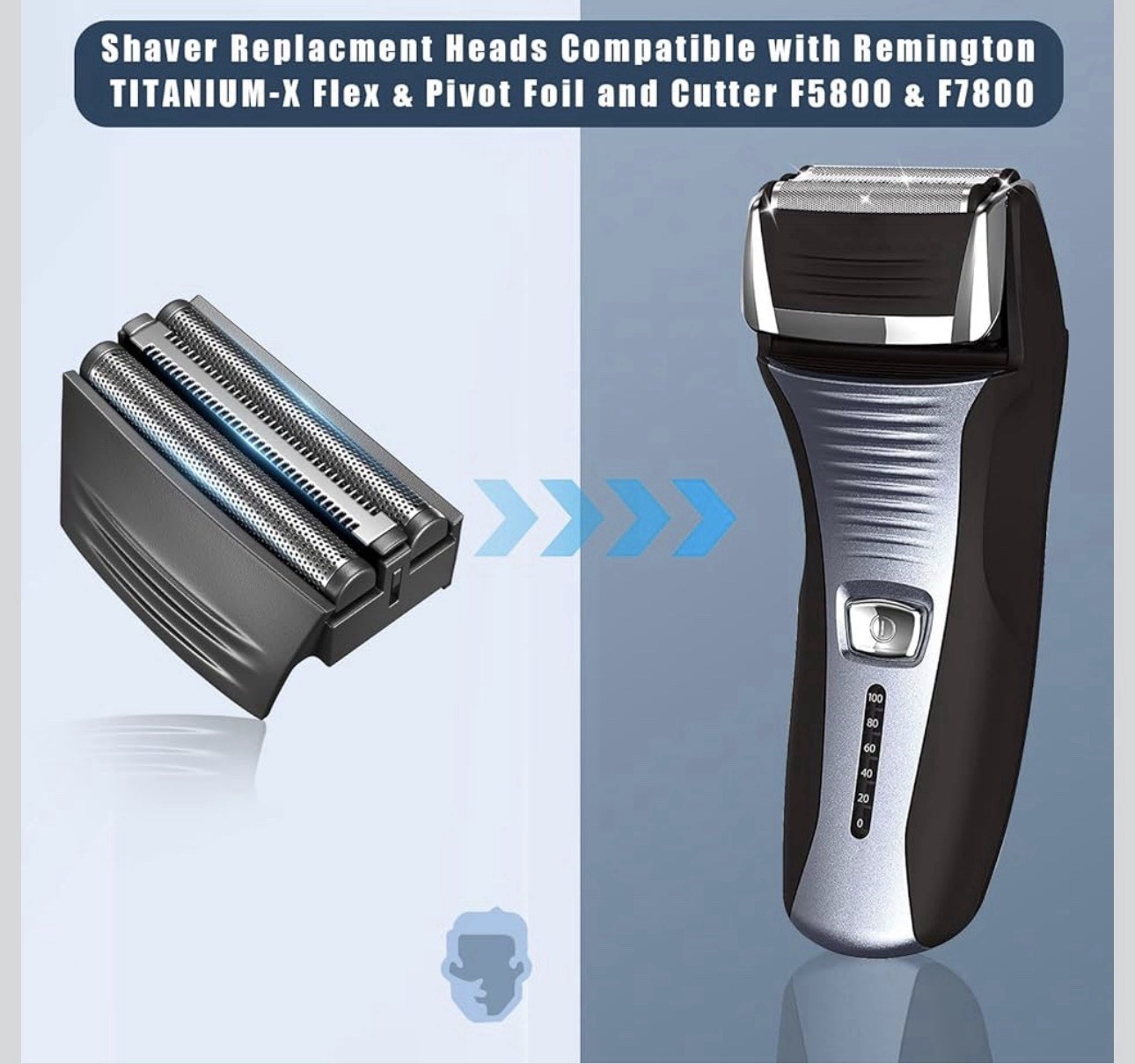 4 Pack Replacement Blades Remington TITANIUM-X Foil Cutter F5800 F7800 F4900 B10