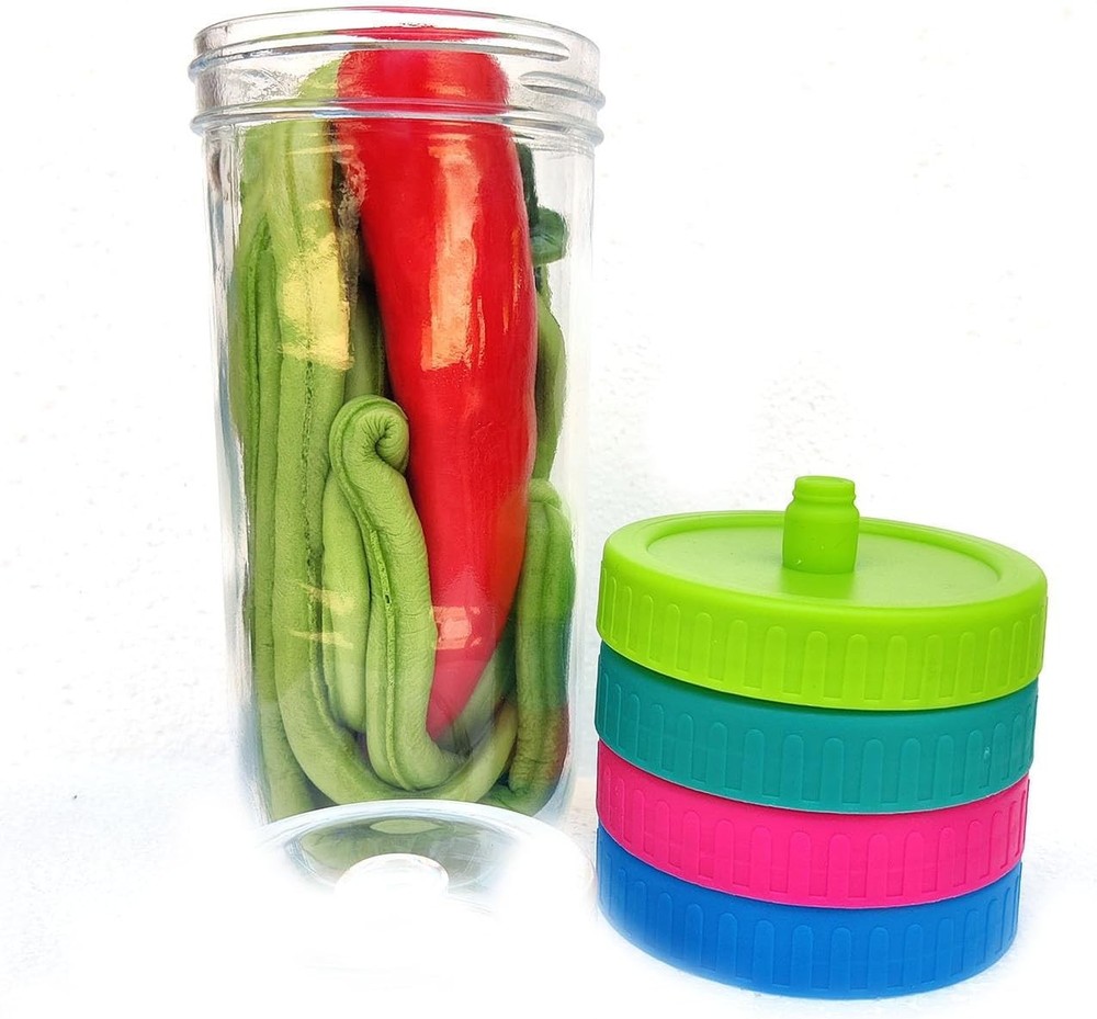 4 Pack Mason Jar Fermentation Lids - waterless Airlock Fermentation Pickle