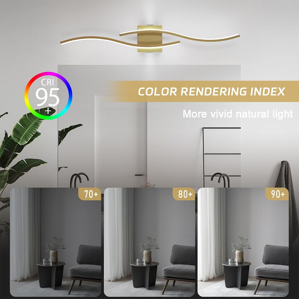 Modern LED Vanity Light Bathroom Light Fixture Over Mirror with Remote Control