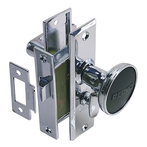 Perko Mortise Latch Set W/Turn Button 0960DP0CHR
