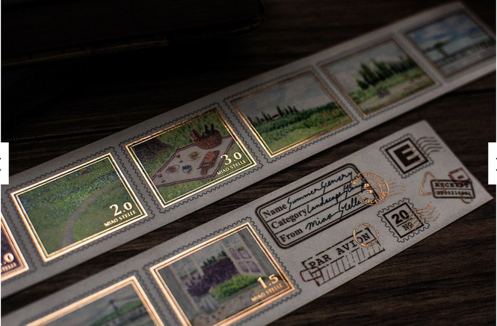 MiaoStelle Summer Stamp Foiled Washi Tape SAMPLE LOOP