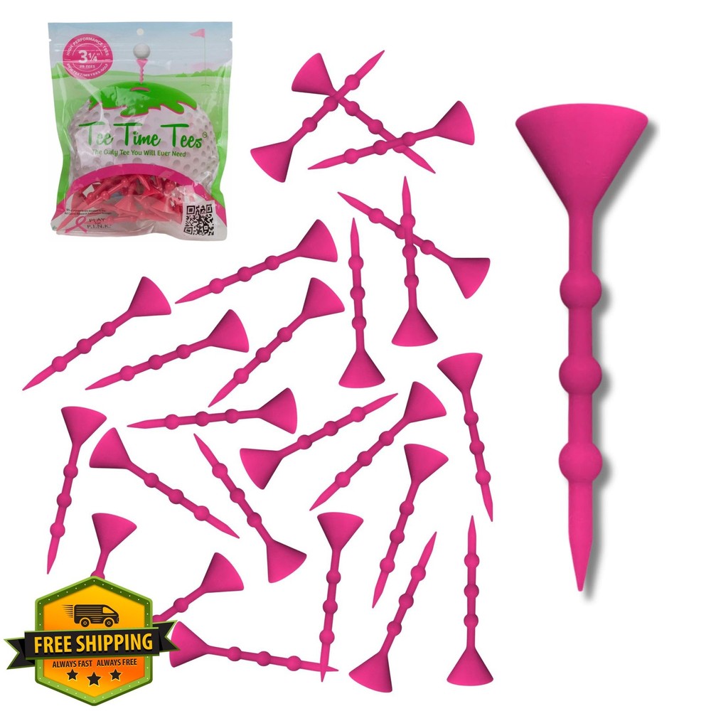 Tee Time 25pc Bubble Golf Tees 3.25" Unbreakable Plastic