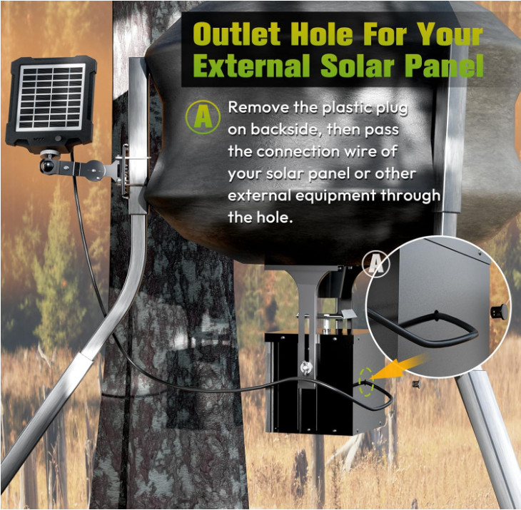 6V Deer Feeder Kit with Digital Timer, Motor, Bracket, Weatherproof