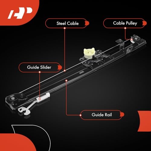 Front Right Electric Power Window Regulator Without Motor, Compatible with