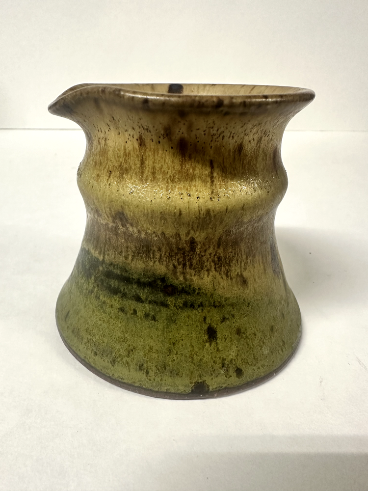 Vintage Handmade and Signed Speckled Studio Pottery with Spout