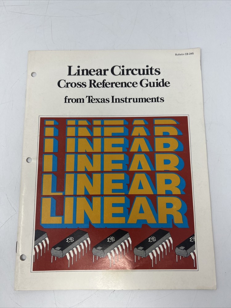 1976 Linear Circuits Cross Reference Guide From Texas Instruments TI Catalog