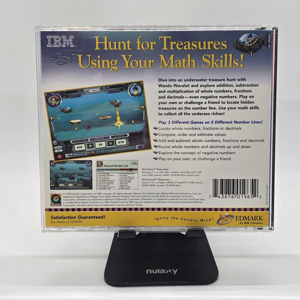 Nautical Number Hunt 1998 PC CD-ROM - Educational Math Puzzle Game Edmark