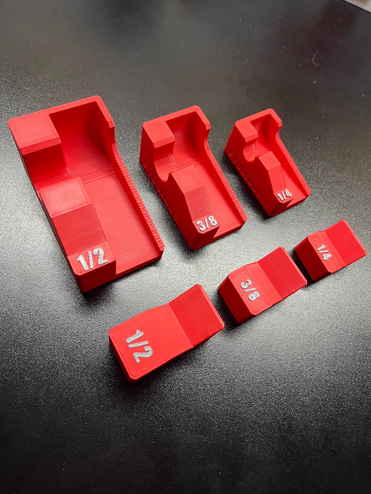 Ratchet Holders Edge Series - 1/4”, 3/8”, 1/2” - Magnetic Tool Organizer