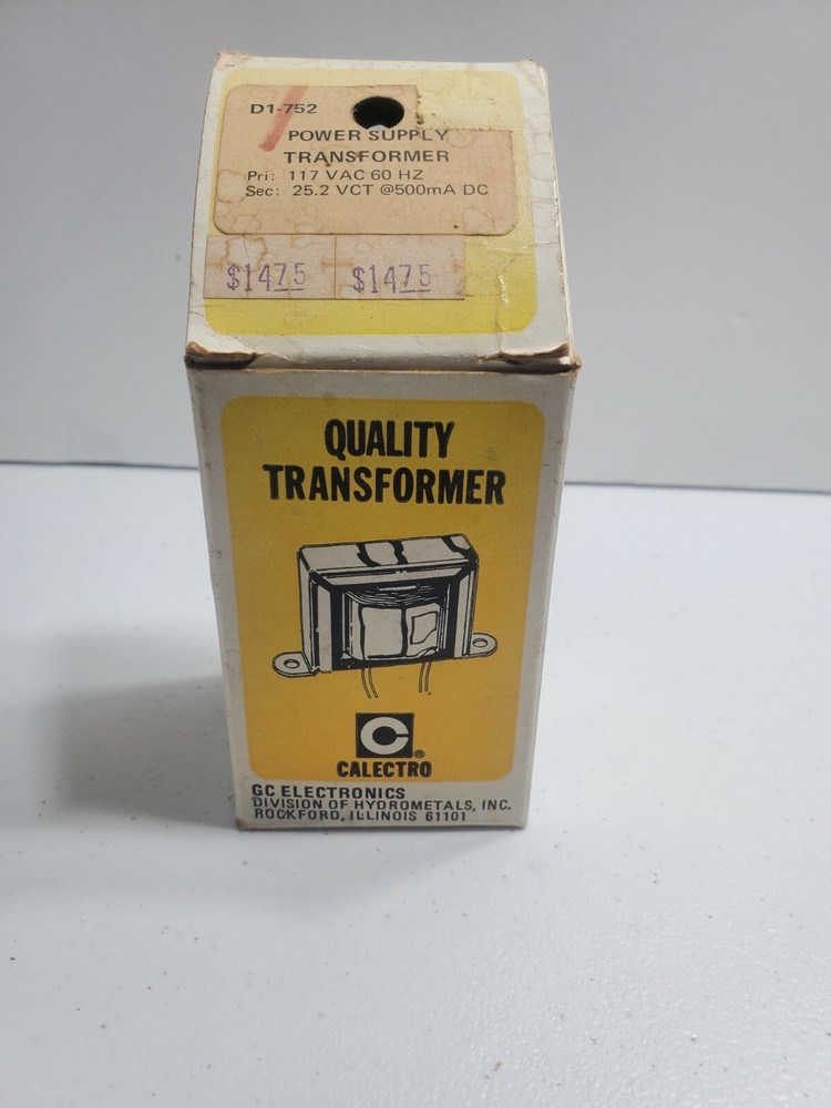 Vintage Calectro D1-752 Power Supply Transformer NOS  B2/E1