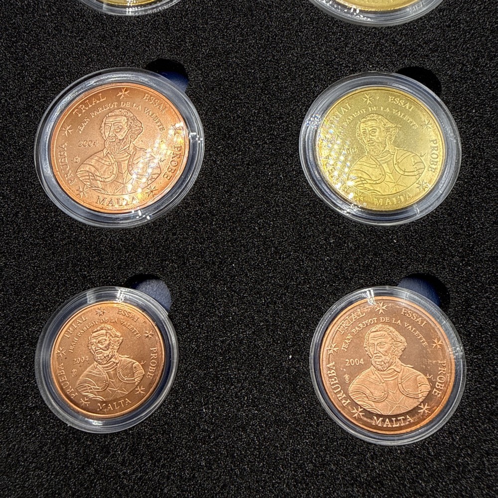 2004 Malta Probe Euro Pattern / Trial Coin Collection Set