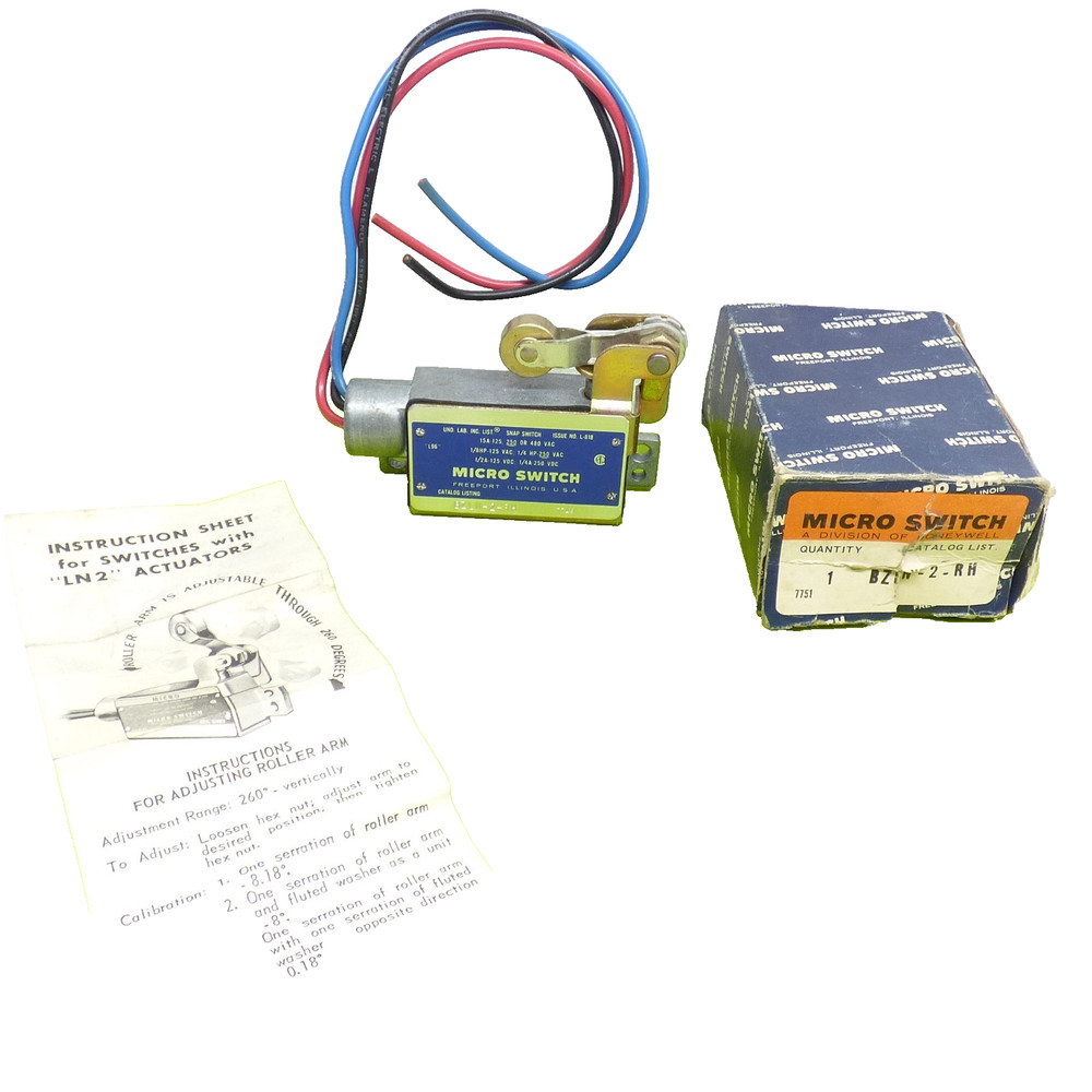Honeywell bzln-2-rh microswitch micro switch