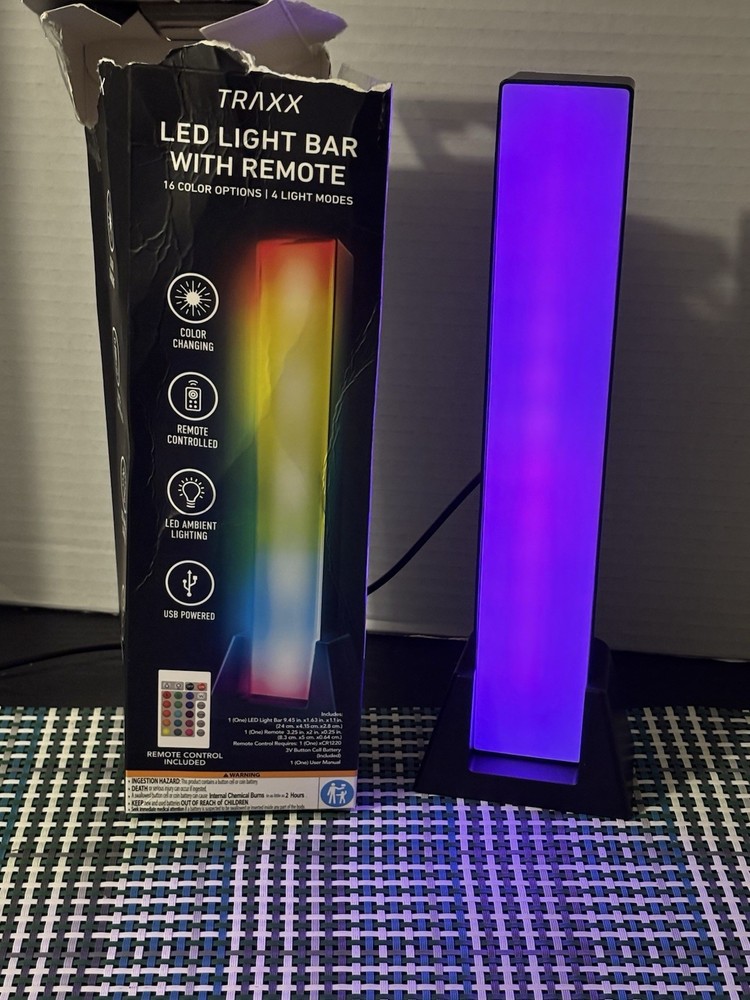 LED Light Bar USB Powered with Remote, 16 Color Options 4 Light Modes