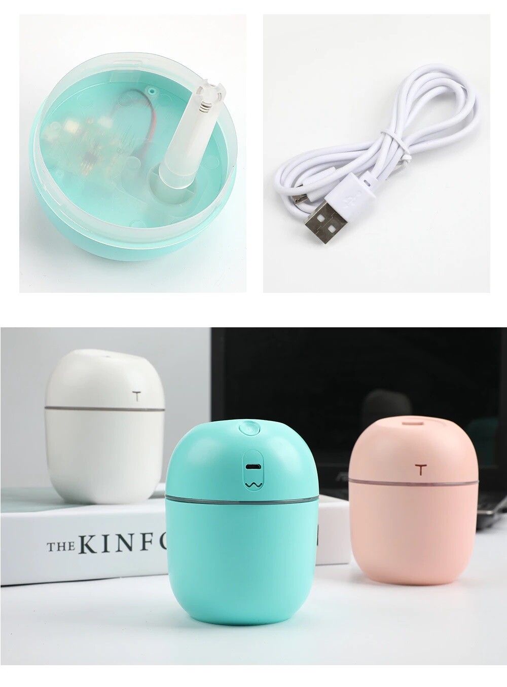 220ml Portable USB LED Mini Car Home Humidifier Aroma Oil Diffuser Mist Purifier