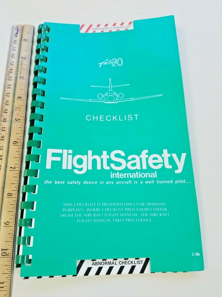 Falcon 20 Flight Safety Abnormal and Emergency Checklist