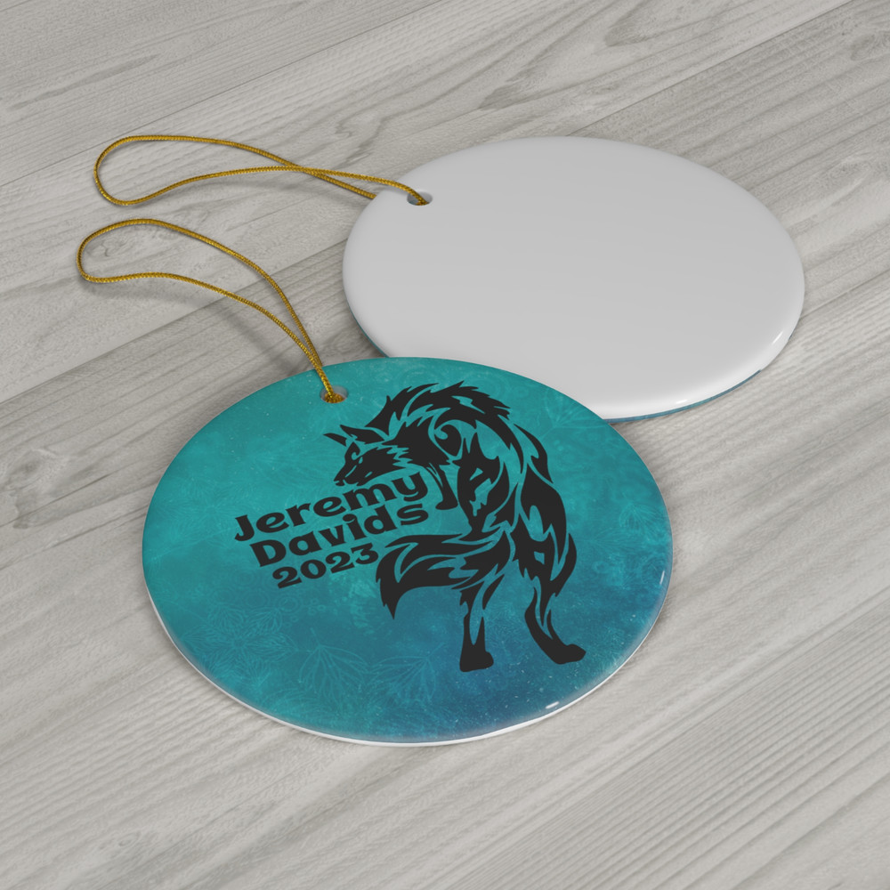 Wolf Customizable Christmas Tree Ornament Gift, Personalized Stocking Stuffer