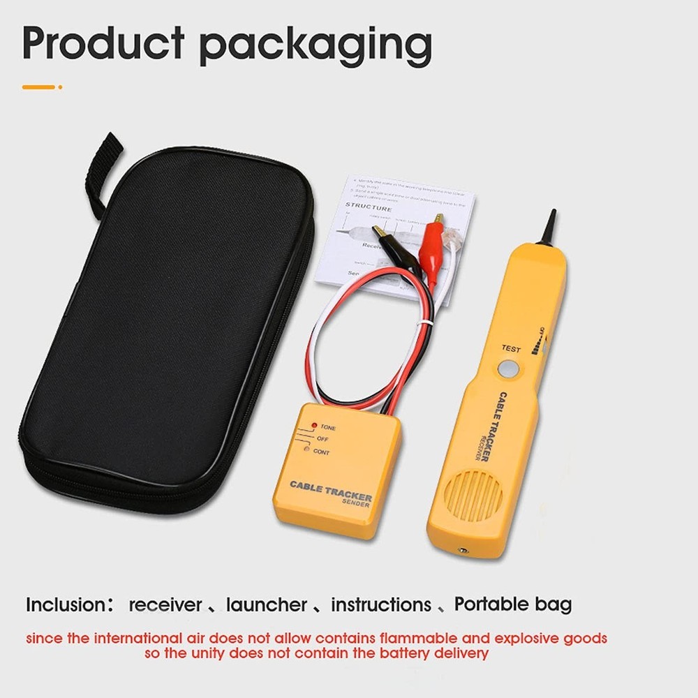 Electric Wire Cable Tracker with Tone Generator - Easy Network Testing Tool
