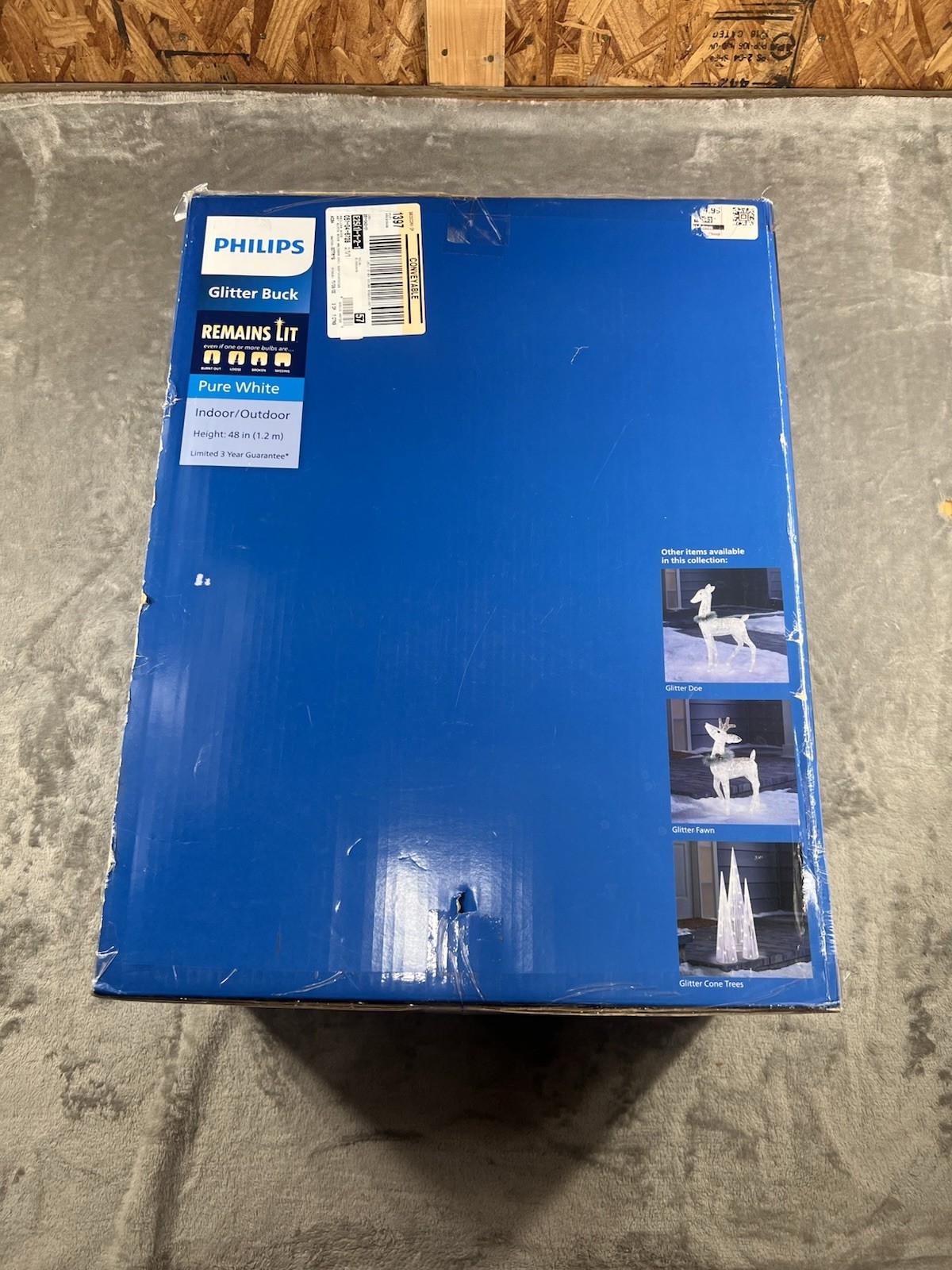 Philips 48” Glitter Buck Indoor/Outdoor Yard LED PureWhite Twinkling Light Deer