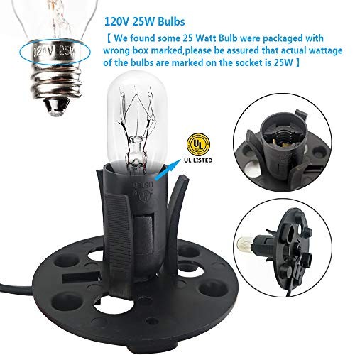 Salt Lamp Cord & Six Extra Bulbs, & Bulbs