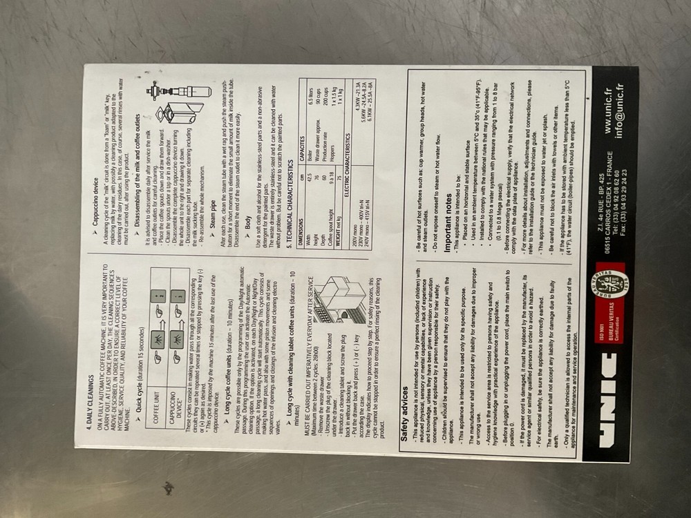 TANGO UNO UNIC ESPRESSO MACHINE