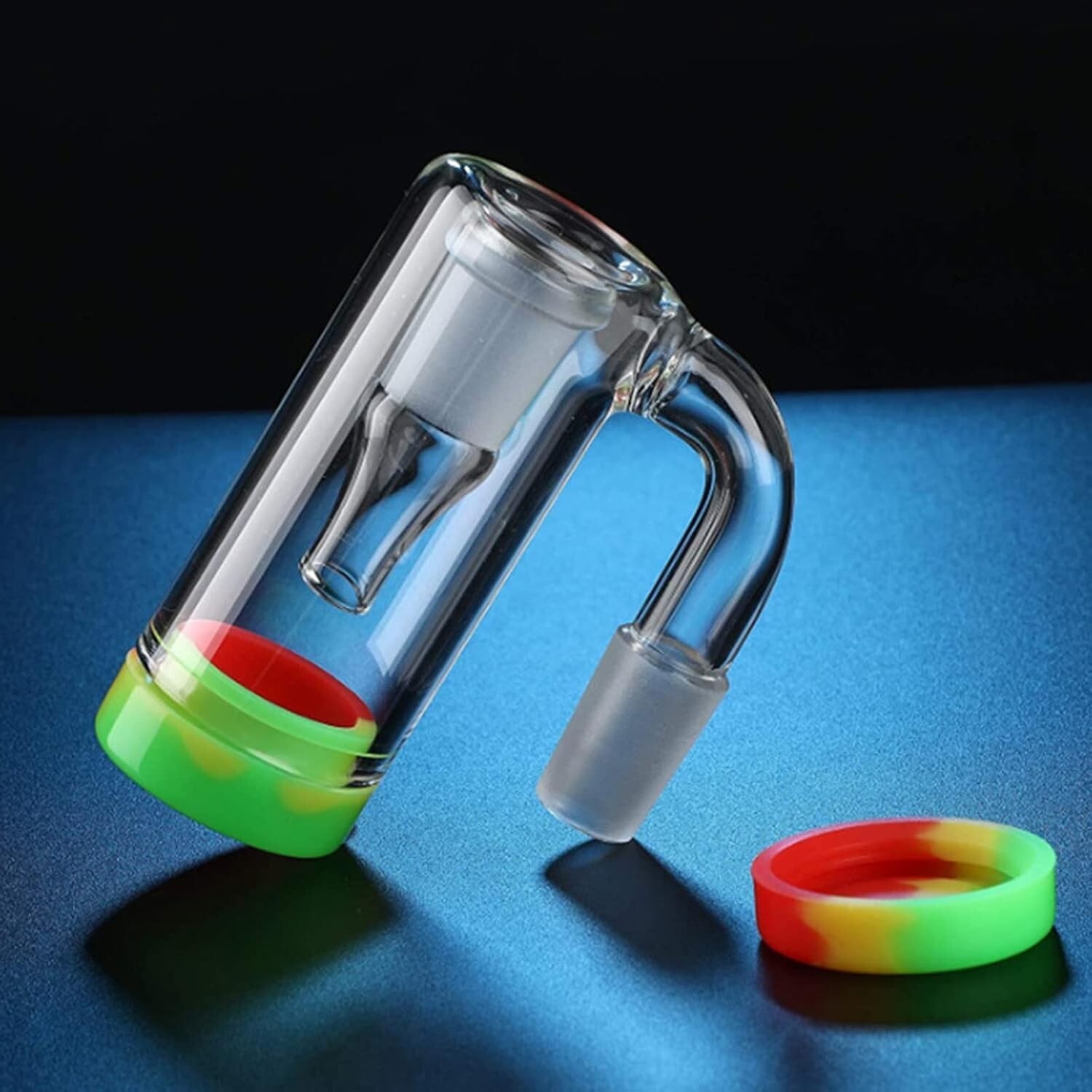 90° Glass Ash Catcher Glass Hookah Attachment for Water Pipe Smoking , Set of 4.