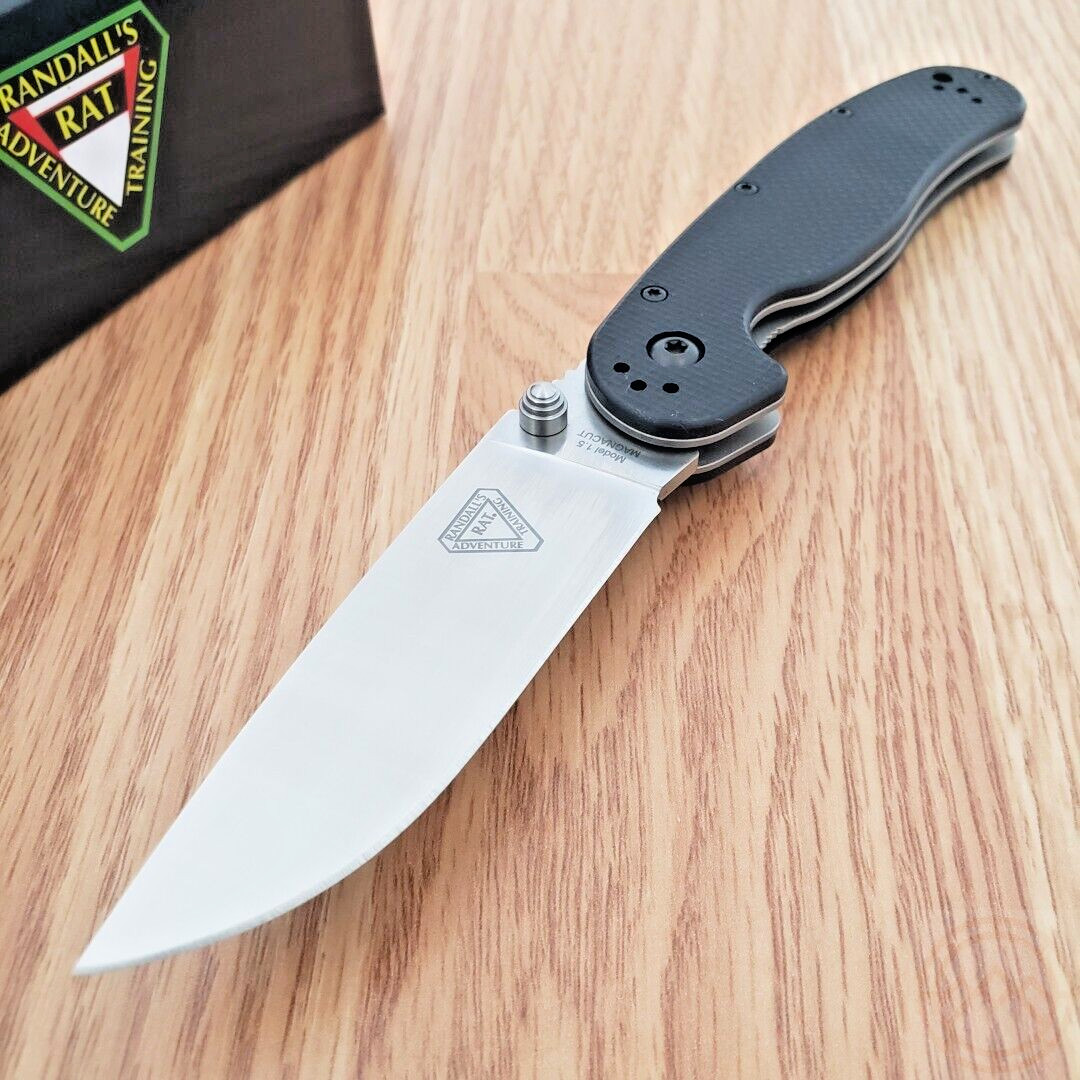 Ontario RAT 1.5 Folding Knife 3.25" MagnaCut Steel Blade Black G10 Handle 8880