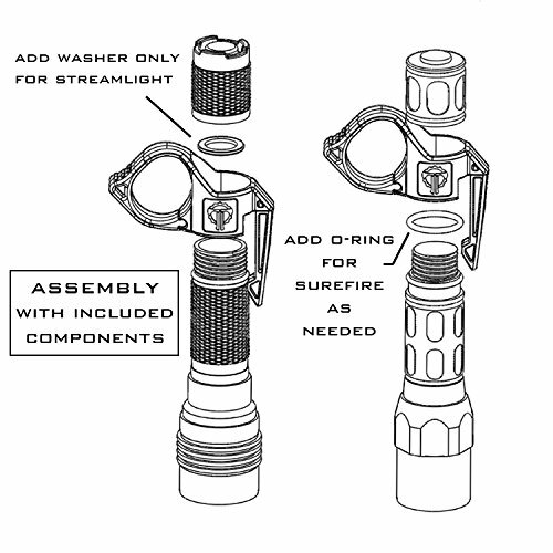 THYRM / COSTA SwitchBack LARGE Flashlight Ring Finger Clip Holder ~ Version 2.0