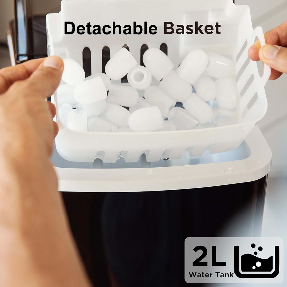 Countertop Ice Maker - Efficient Self-Cleaning Ice Machine with 2L Capacity, ...
